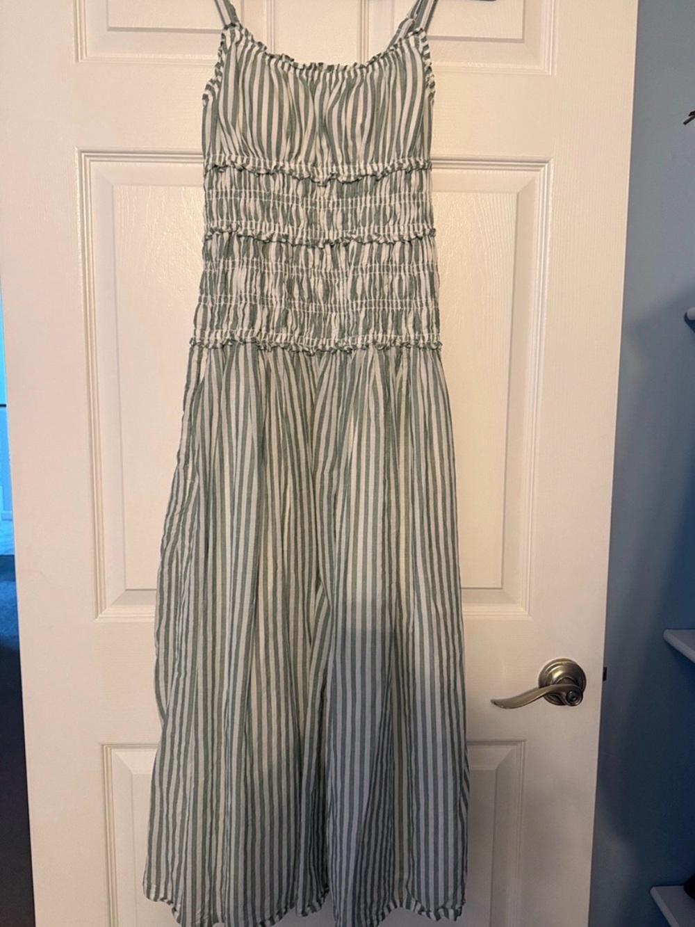 Abercrombie Bra Free Smocked Linen Dress - Picture 2 of 2